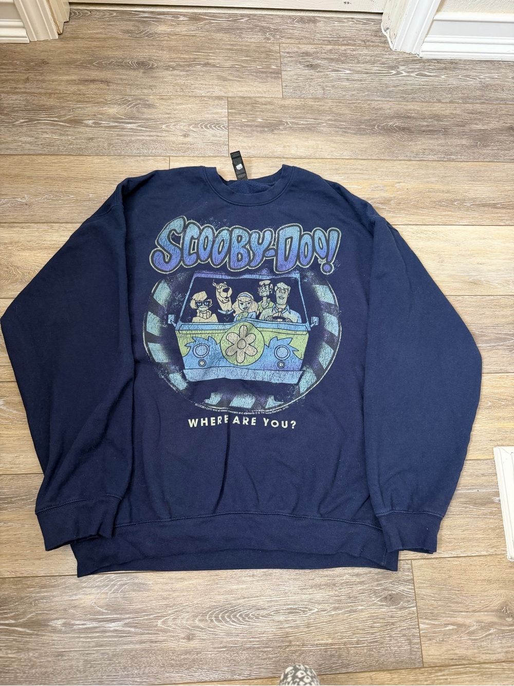 Scooby-Doo Navy Graphic Crewneck Sweatshirt Sz XL